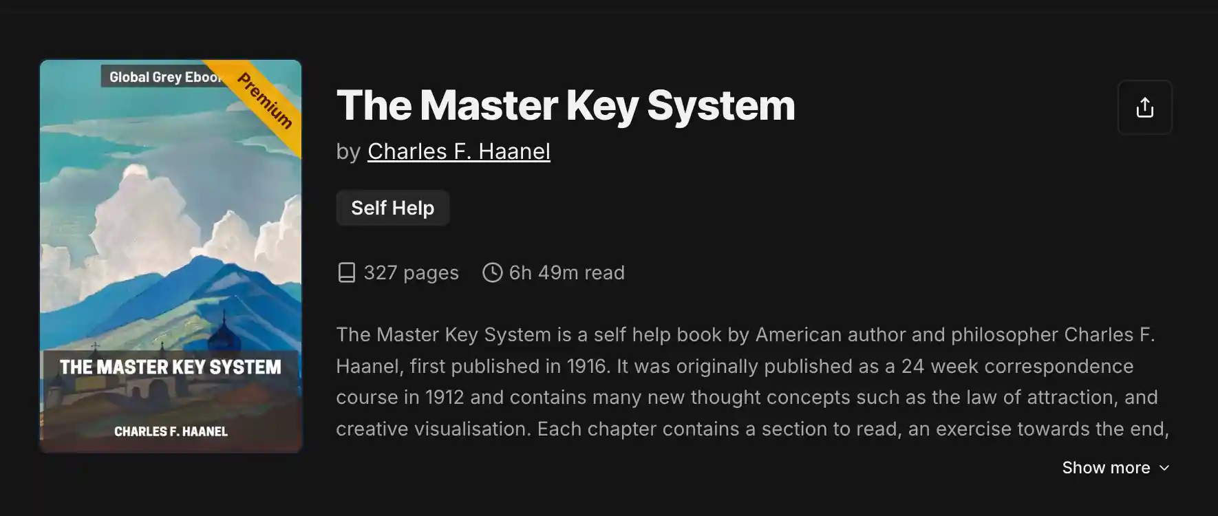 The Master Key System book cover — a classic self-help book by Charles F. Haanel.