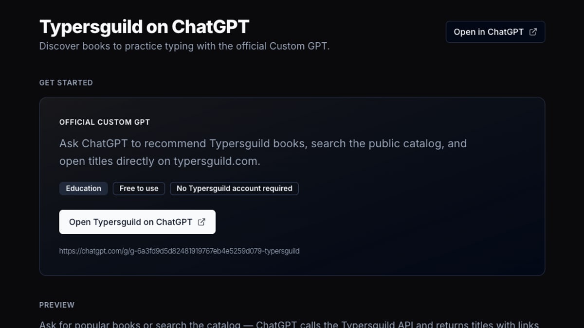 ChatGPT book discovery screenshot